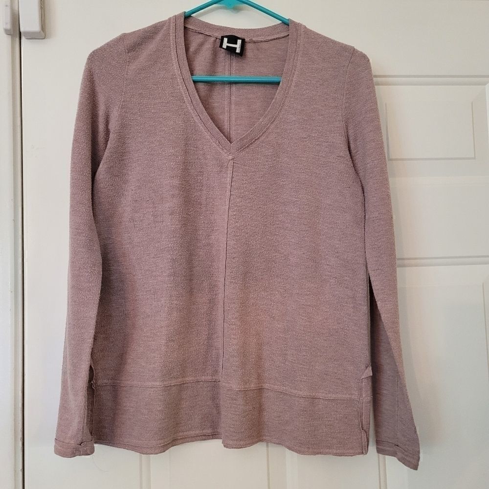 H by Bordeaux light mauve v neck sweater